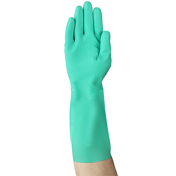 Găng tay chống hoá chất AlphaTec® Solvex® 37-175 được phủ nhám toàn bộ lòng bàn tay và các ngón tay ở mặt trong găng tay