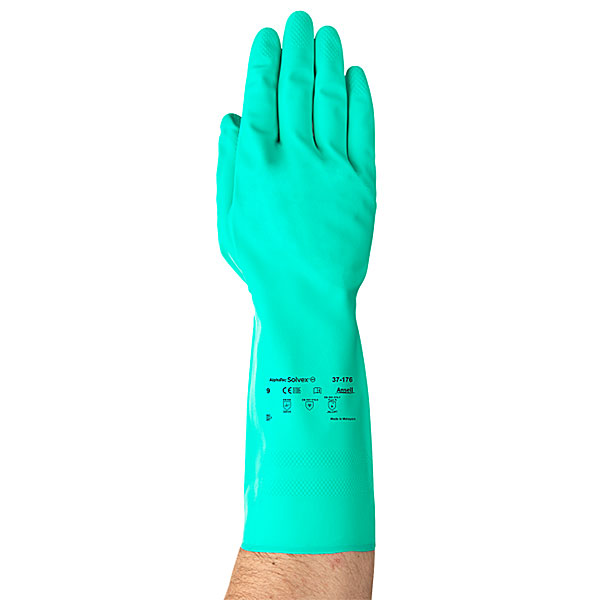 Găng tay chống hoá chất AlphaTec® Solvex® 37-176 dài đến 33cm và dày 0,38mm
