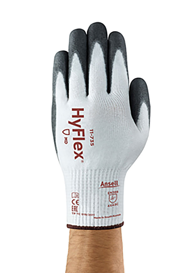 Găng tay Ansell 11-735 được sản xuất từ sợi intercept loại sợi có khả năng chống cắt tối ưu