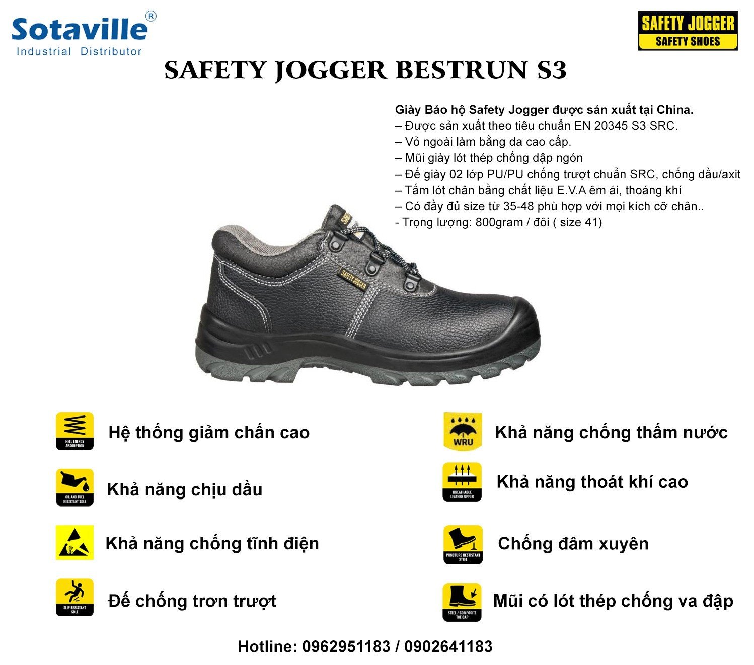 Giày bảo hộ Safety Jogger Bestboy S3